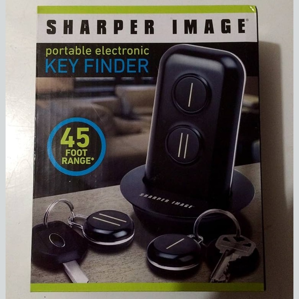 Sharper Image Black and Silver Key Finder